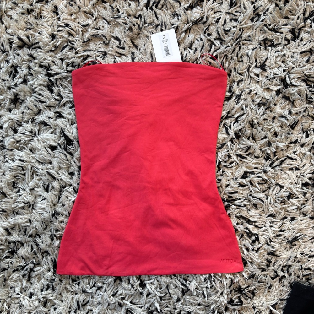 NWT Aritzia Vibrant Red Contour Tube Top